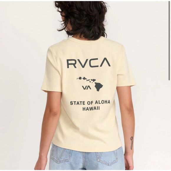 RVCA STATE OF ALOHA HAWAII WOMENS TEE XS - Picture 3 of 4
